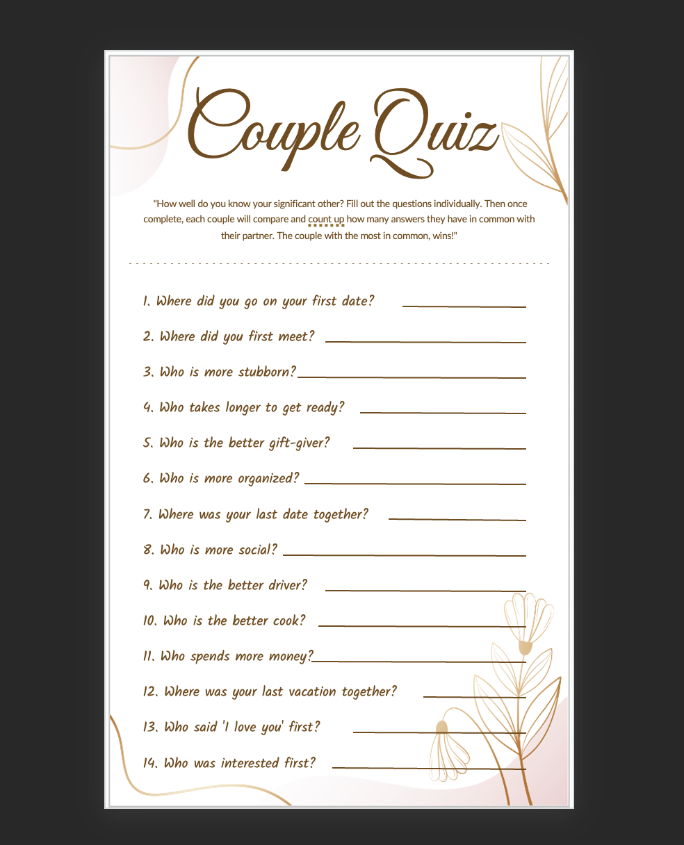 Nature Quiz Template